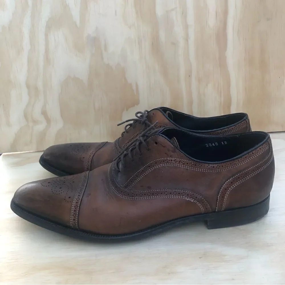 To Boot New York Brown Adam Derrick Lasercut Men’s Oxford Shoes Size 12